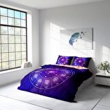 Monohome Astroloji 3D Temalı Pamuk Saten Çift Kişilik Nevresim Takımı