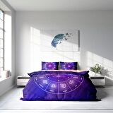 Monohome Astroloji 3D Temalı Pamuk Saten Çift Kişilik Nevresim Takımı