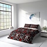 Monohome Damask 3D Temalı Pamuk Saten Çift Kişilik Nevresim Takımı