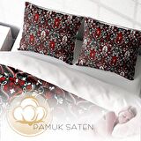 Monohome Damask 3D Temalı Pamuk Saten Çift Kişilik Nevresim Takımı