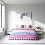 Monohome Mandala 3D Temalı Pamuk Saten Çift Kişilik Nevresim Takımı