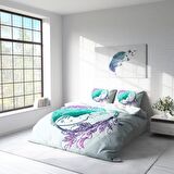 Monohome Moon Ay Temalı Pamuk Saten Çift Kişilik Nevresim Takımı