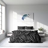 Monohome Zebra 3D Temalı Pamuk Saten Çift Kişilik Nevresim Takımı