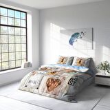 Monohome La Mer Deniz Temalı Pamuk Saten Çift Kişilik Nevresim Takımı