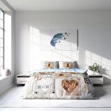 Monohome La Mer Deniz Temalı Pamuk Saten Çift Kişilik Nevresim Takımı