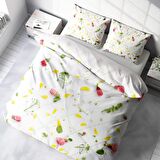 Monohome Garden Çiçekli Pamuk Saten Çift Kişilik Nevresim Takımı