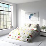 Monohome Garden Çiçekli Pamuk Saten Çift Kişilik Nevresim Takımı