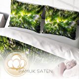 Monohome Forest 1 Orman Temalı Pamuk Saten Çift Kişilik Nevresim Takımı