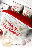 Nevresim Takımı %100 Doğal Pamuk Çift Kişilik 3d Digital Ny Noel