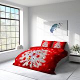 Monohome Ny Pine Yılbaşı Temalı Pamuk Saten Çift Kişilik Nevresim Takımı