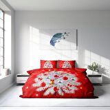 Monohome Ny Pine Yılbaşı Temalı Pamuk Saten Çift Kişilik Nevresim Takımı