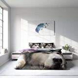 Monohome Husky Hayvan Figürlü Pamuk Saten Çift Kişilik Nevresim Takımı