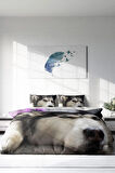 Nevresim Takımı %100 Doğal Pamuk Çift Kişilik 3d Digital Husky