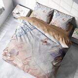 Monohome Mariposa Hayvan Figürlü Pamuk Saten Çift Kişilik Nevresim Takımı