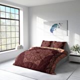 Monohome Browny 3D Temalı Pamuk Saten Çift Kişilik Nevresim Takımı