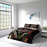Monohome Rose Pattern 3D Temalı Pamuk Saten Çift Kişilik Nevresim Takımı
