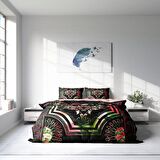 Monohome Rose Pattern 3D Temalı Pamuk Saten Çift Kişilik Nevresim Takımı