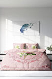Nevresim Takımı %100 Doğal Pamuk Çift Kişilik 3d Digital Damask Rose