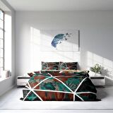 Monohome Dark Flowers Çiçekli Pamuk Saten Çift Kişilik Nevresim Takımı