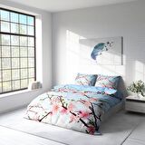 Monohome Chery Blosom Çiçekli Pamuk Saten Çift Kişilik Nevresim Takımı