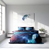 Monohome Star Night 3D Temalı Pamuk Saten Çift Kişilik Nevresim Takımı