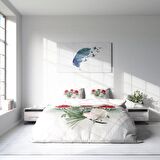 Monohome Big Birdy 3D Temalı Pamuk Saten Çift Kişilik Nevresim Takımı