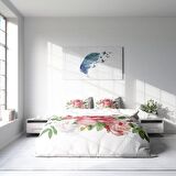 Monohome New Floral Çiçekli Pamuk Saten Çift Kişilik Nevresim Takımı