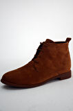 Pembe Potin Rahat Kalıp Bağcıklı Kadın Bot&Bootie 020-4070-22Süet