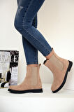 Pembe Potin Rahat Taban Kadın Lastikli Bot&Bootie 020-L1212-22Süet