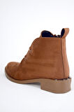 Pembe Potin Fermuar&Bağcık Moda Kadın Bot&Bootie 012-1008-22Süet