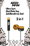 Ultra Sert Tutuş Ultra Mat Efekt Saç Şekillendirici Set 2 In 1/05 Saç Spreyi Ve M1 Wax 100 Ml