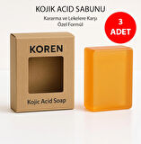 KOREN Kojik Asit - Zerdeçal Sabunu 100g – Aydınlatıcı & Arındırıcı Etki – Yoğun Köpük & Peeling Etkili
