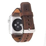 Bouletta Apple Watch Uyumlu Deri Kordon 42-44-45mm ARK G2 Antic Kahve