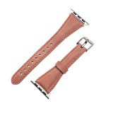 Bouletta Apple Watch Uyumlu Deri Kordon 42-44-45mm Slim G17 Mercan