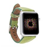 Bouletta Apple Watch Uyumlu Deri Kordon 38-40-41mm Slim G16 Yeşil
