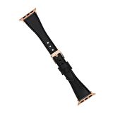 Bouletta Apple Watch Uyumlu Deri Kordon 38-40-41mm Slim RST1 Siyah