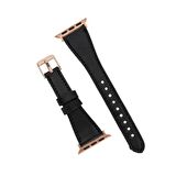 Bouletta Apple Watch Uyumlu Deri Kordon 38-40-41mm Slim RST1 Siyah