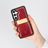 Bouletta Samsung Galaxy S24 Uyumlu Deri Arka Kapak FXCP V4EF