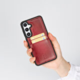 Bouletta Samsung Galaxy S24 Plus Uyumlu Deri Arka Kapak FXCP V4EF