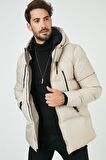 Buratti Kapüşonlu Suya ve Rüzgara Dayanıklı Soğuk Geçirmez Slim Fit Mont Erkek MONT 5717101