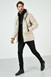Buratti Kapüşonlu Suya ve Rüzgara Dayanıklı Soğuk Geçirmez Slim Fit Mont Erkek MONT 5717101