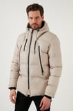Buratti Kapüşonlu Suya ve Rüzgara Dayanıklı Soğuk Geçirmez Slim Fit Mont Erkek MONT 5717101
