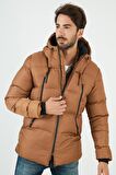 Buratti Kapüşonlu Suya ve Rüzgara Dayanıklı Soğuk Geçirmez Slim Fit Mont Erkek MONT 5717101