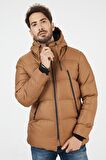 Buratti Kapüşonlu Suya ve Rüzgara Dayanıklı Soğuk Geçirmez Slim Fit Mont Erkek MONT 5717101