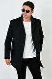 Buratti Çıkarılabilir Kapüşonlu Kırçıllı Slim Fit Kaşe Kaban Erkek KABAN 5841013