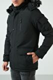 Buratti Peluş Astarlı Suya ve Rüzgara Dayanıklı Soğuk Geçirmez Slim Fit Mont Erkek MONT 5711051