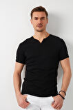 Buratti % 100 Pamuklu V Yaka Slim Fit T Shirt Erkek T SHİRT 5902122