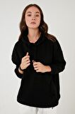 Lela Regular Fit Pamuklu Kapüşonlu Yaka Şardonlu Kışlık Sweat Bayan SWEAT 5863854