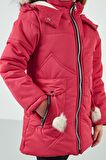 Lela İçi Peluş Astarlı Kapüşonlu Şişme Mont Kız Çocuk MONT 6035034