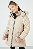 Lela İçi Peluş Astarlı Kapüşonlu Şişme Mont Kız Çocuk MONT 6035034